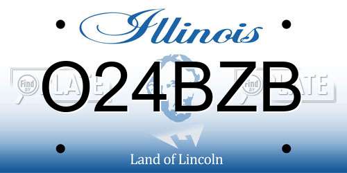 O24BZB Illinois License Plate