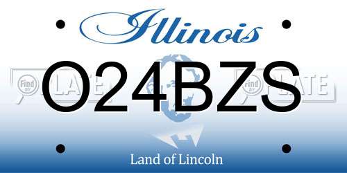 O24BZS Illinois License Plate