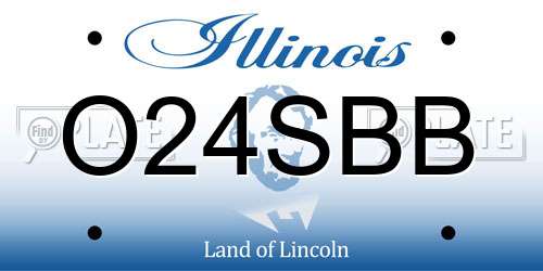 O24SBB Illinois License Plate