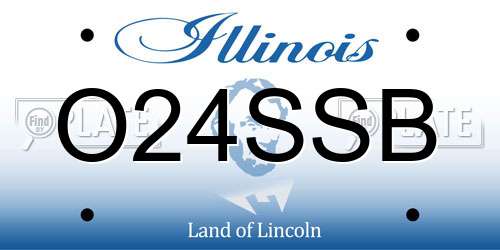 O24SSB Illinois License Plate