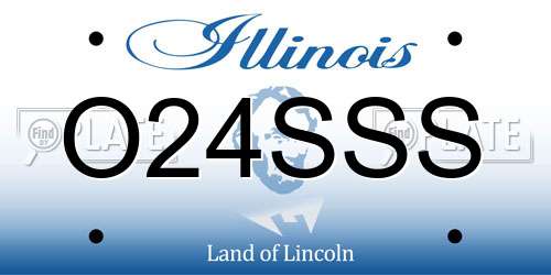 O24SSS Illinois License Plate