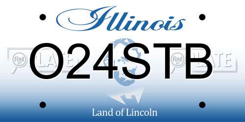 O24STB Illinois License Plate