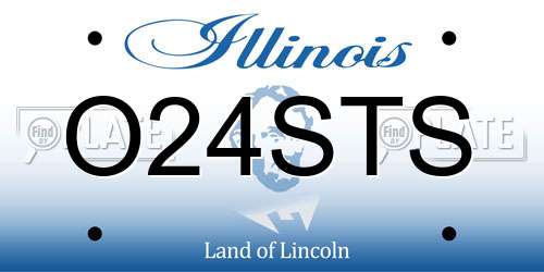 O24STS Illinois License Plate