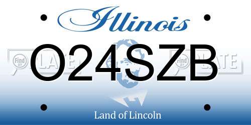 O24SZB Illinois License Plate