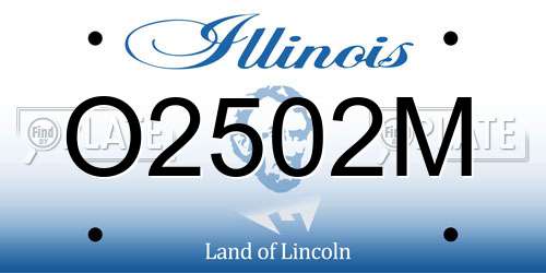 O2502M Illinois License Plate