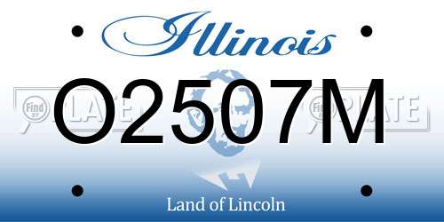 O2507M Illinois License Plate