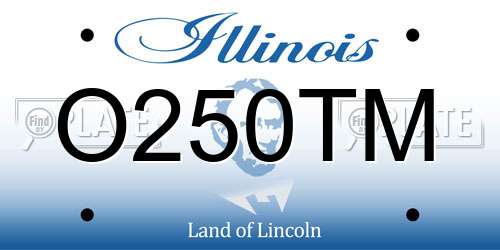 O250TM Illinois License Plate