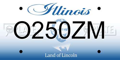 O250ZM Illinois License Plate