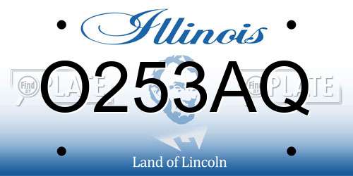 O253AQ Illinois License Plate