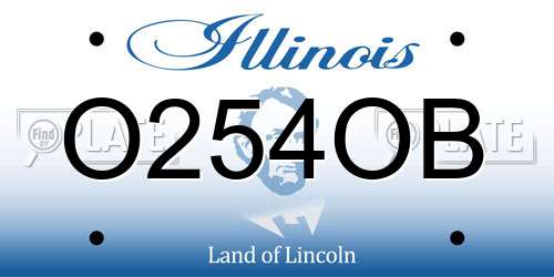 O254OB Illinois License Plate