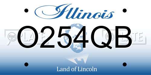 O254QB Illinois License Plate