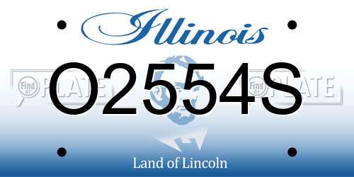 O2554S Illinois License Plate