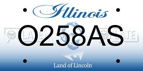 O258AS Illinois License Plate