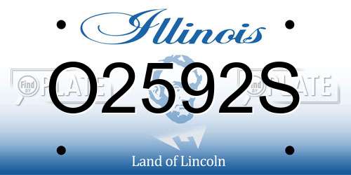 O2592S Illinois License Plate