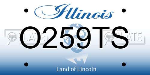 O259TS Illinois License Plate