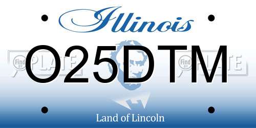 O25DTM Illinois License Plate
