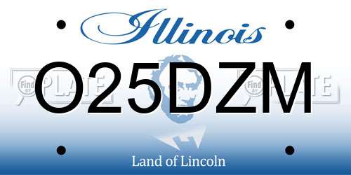 O25DZM Illinois License Plate