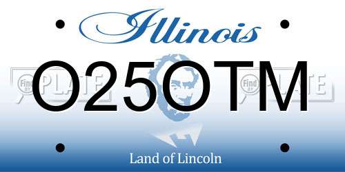O25OTM Illinois License Plate