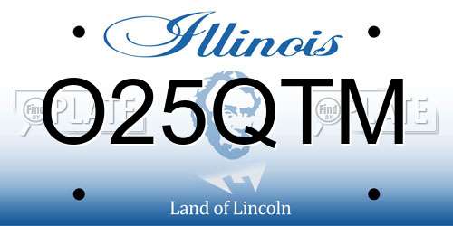 O25QTM Illinois License Plate
