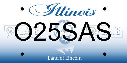 O25SAS Illinois License Plate