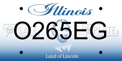 O265EG Illinois License Plate