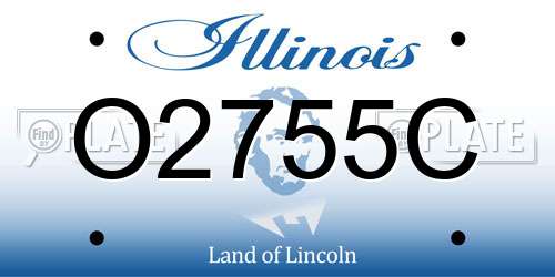 O2755C Illinois License Plate