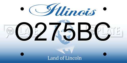 O275BC Illinois License Plate