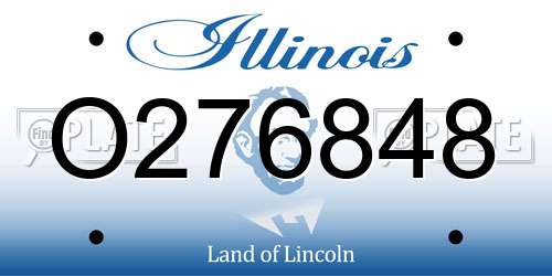 O276848 Illinois License Plate