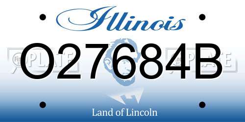 O27684B Illinois License Plate