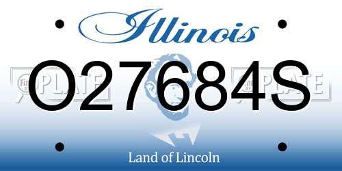 O27684S Illinois License Plate