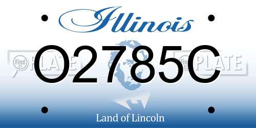 O2785C Illinois License Plate
