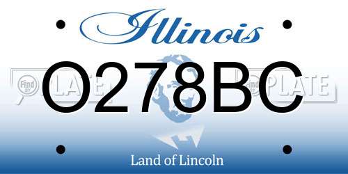 O278BC Illinois License Plate