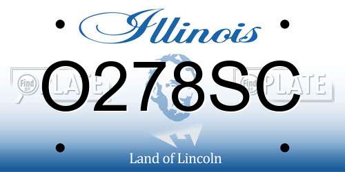O278SC Illinois License Plate
