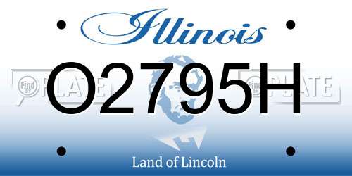 O2795H Illinois License Plate