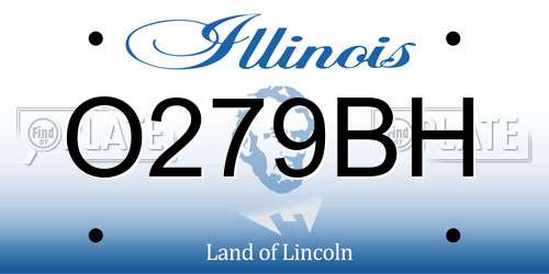 O279BH Illinois License Plate