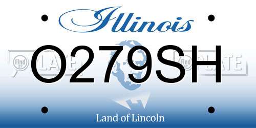 O279SH Illinois License Plate