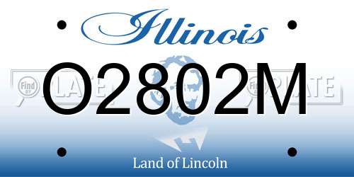 O2802M Illinois License Plate