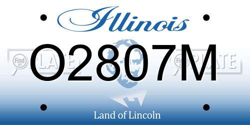 O2807M Illinois License Plate