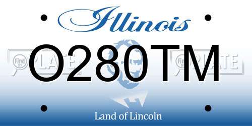O280TM Illinois License Plate