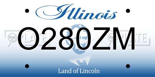 O280ZM Illinois License Plate