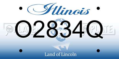 O2834Q Illinois License Plate