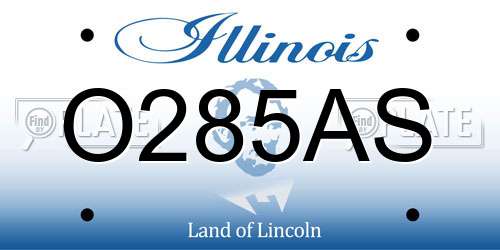 O285AS Illinois License Plate