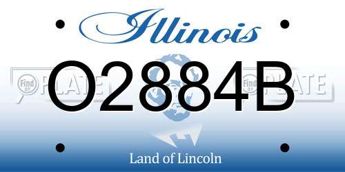 O2884B Illinois License Plate