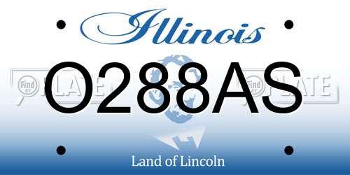 O288AS Illinois License Plate