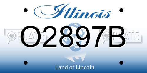O2897B Illinois License Plate