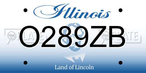 O289ZB Illinois License Plate