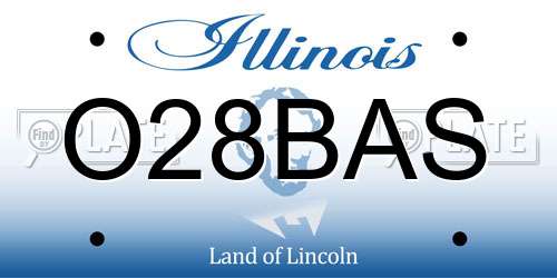 O28BAS Illinois License Plate