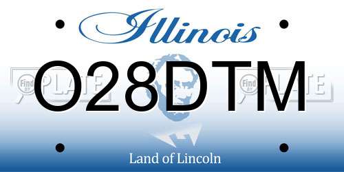 O28DTM Illinois License Plate