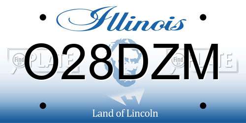 O28DZM Illinois License Plate