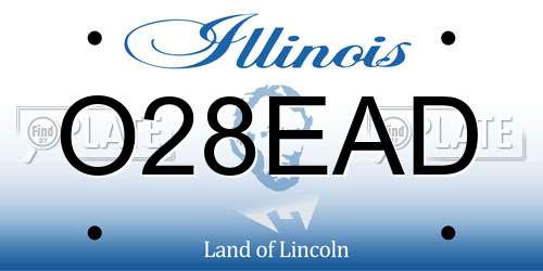 O28EAD Illinois License Plate